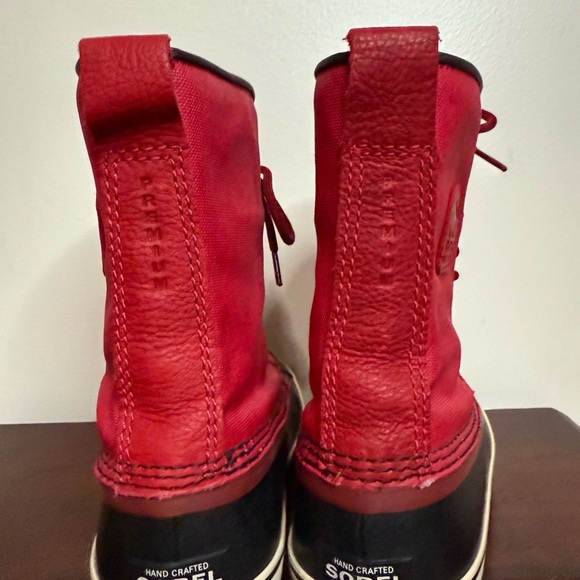 Sorel 1964 premium CVS winter boots Red and Black Lace-Up Boots size 8 - Picture 5 of 11